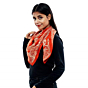 Eri Silk Printed Scarf | Red | 1.1 meter