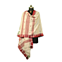 Authentic Kotpad Handloom Cotton Dupatta | Natural Aal Dyed Tribal Weave | Off-White & Maroon Dupatta with Traditional Motifs | Handwoven by Koraput Artisans