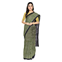 Tasar Dobby Silk Printed Saree | Green