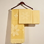 Yellow Cotton Applique Cutwork Unstitched 3 Piece Set