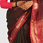 Premium Handloom Maroon Green Saree with Gold Finish