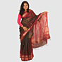 Premium Handloom Maroon Green Saree with Gold Finish