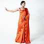 Madhuri Orange Banarasi Silk Saree