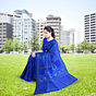 Silk Fabric Saree | Unstitched Blouse 
