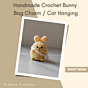 Amigurumi Bunny Bag Charm | Handmade Crochet Car Hanging