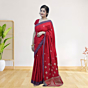Handcrafted Mulberry Silk Cotton Saree | Red