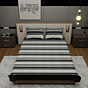 Kerala Handloom Double Bedsheet Cotton with Pillow Covers | Striped