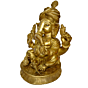 Brass Lord Ganesha With Turban Height 21 Inch KBH00008