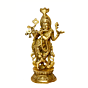 Brass Lord Krishna with Four Hands KBH00024