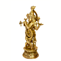 Brass Lord Krishna with Four Hands KBH00024