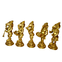 Brass Standing Ganesha Musical Set of 5 -  25A KBH00025