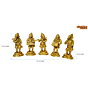 Brass Standing Ganesha Musical Set of 5 -  25A KBH00025