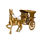 Brass Horse Cart Showpiece KBH00031