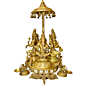 Brass Ganesha & laxmi & sarasvati 18 Inch KBH00043