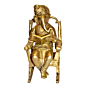 Brass Lord Ganesha Seating on Chair Idol KBH00050