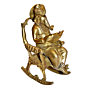 Brass Lord Ganesha Seating on Chair Idol KBH00050