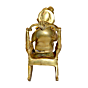 Brass Lord Ganesha Seating on Chair Idol KBH00050