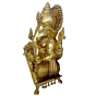 Brass Lord Ganesha on Pillow Idol KBH00075