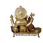Brass Lord Ganesha on Pillow Idol KBH00075