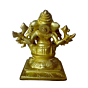 Brass Lord Ganesha with Riddhi & Siddhi Statue Set KBH00130