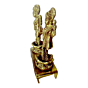 Brass Lord Vishnu & Goddess Lakshmi Idol KBH00131