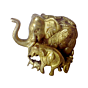 Brass elephant family | KBH00152