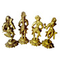 Brass four lady musical set 8 Inch | KBH00158