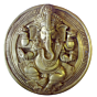 Brass Lord Ganesha Round Wall Hanging KBH00238