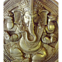 Brass Lord Ganesha Round Wall Hanging KBH00238