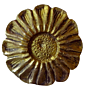 Brass Flower Door Design Small KBH00252