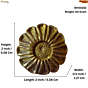 Brass Flower Door Design Small KBH00252