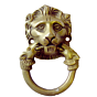 Brass Lion Face Door Knocker KBH00254