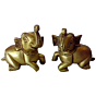 Brass Appu Elephant Set of 2 Figurines KBH00261