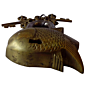 Brass Fish Door Lock Small KBH00264