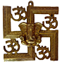 Brass Swastik Om Ganesha Wall Hanging KBH00387