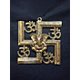 Brass Swastik Om Ganesha Wall Hanging KBH00387