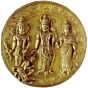Brass Ram Darbar Plate Wall Hanging KBH00391