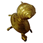 Brass Shankh On Tortoise Statue KBH00485