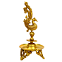 Brass Peacock Oil Lamp Divi KBH00506