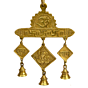 Brass Ganesha Shubh Labh Wall Hanging Bell KBH00548