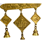Brass Ganesha Shubh Labh Wall Hanging Bell KBH00548