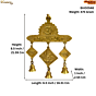 Brass Ganesha Shubh Labh Wall Hanging Bell KBH00548