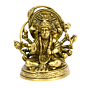 Brass Panchmukhi Hanuman Sitting Idol KBH00551