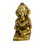 Brass Book-Reading Ganesha Idol KBH00552
