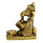 Brass Book-Reading Ganesha Idol KBH00552