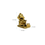 Brass Book-Reading Ganesha Idol KBH00552
