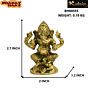 Brass Small Ganesha Idol KBH00555