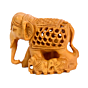 Handcrafted Wooden Small Elephant Family Statue BH00572