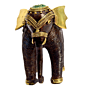 Handcrafted Brass Elephant with Color Paint Showpiece KBH00597