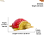 Handcrafted Brass Tortoise with Color Paint KBH00601